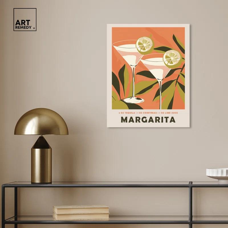 Art Remedy Margarita Poster Retro Summer Drinks Wall Art by Art Remedy