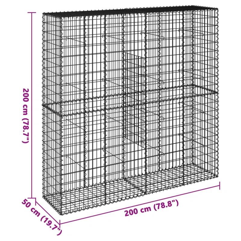 VidaXL Silver Metal Border Fencing