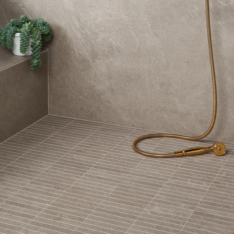 Bond Tile Monolith 11.81 In. X 11.81 In. Stacked Matte Porcelain Mosaic Floor And Wall Tile (5.76 Sq. Ft. / Case)