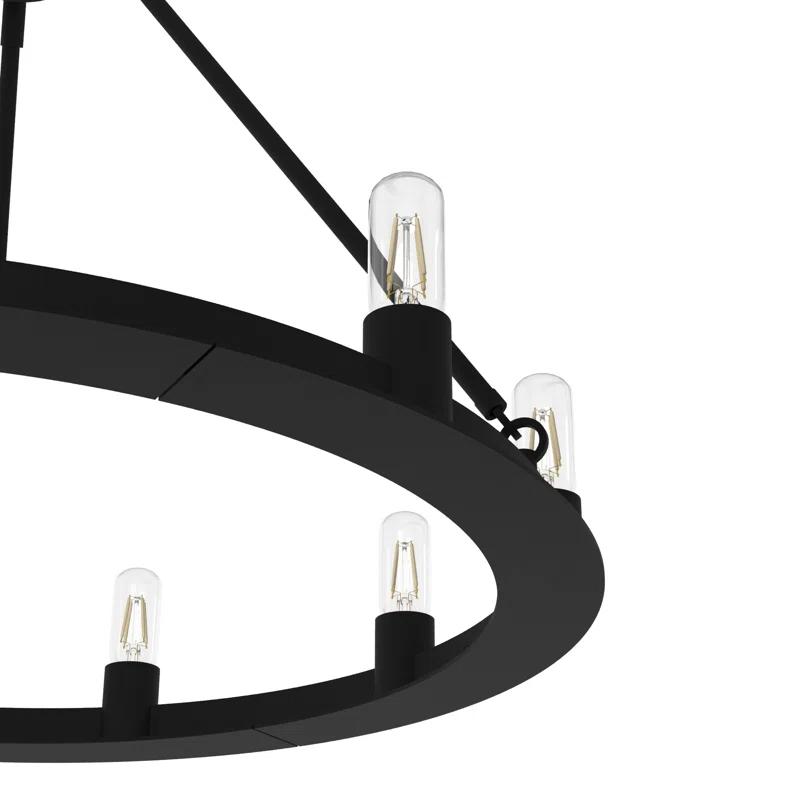 Hunter Fan 9 - Light Unique Wagon Wheel Chandelier & Reviews | Wayfair