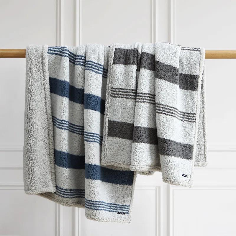 Nautica Tideway Nautica Printed Faux Shearling Throw Blanket