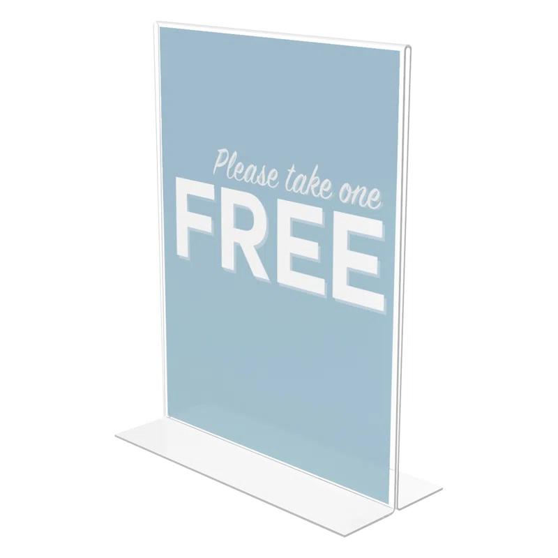 Deflect-O Corporation Classic Image Stand-Up Two-Sided Desktop Sign Holder, Plastic, 8-1/2 x 11