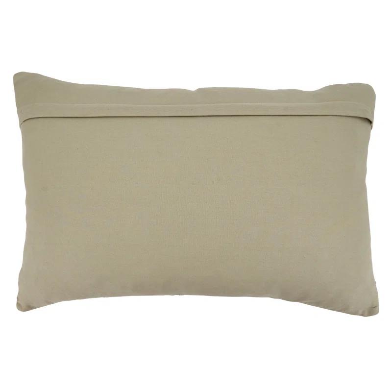 Saro Gina Collection Appliqued Cotton Throw Pillow