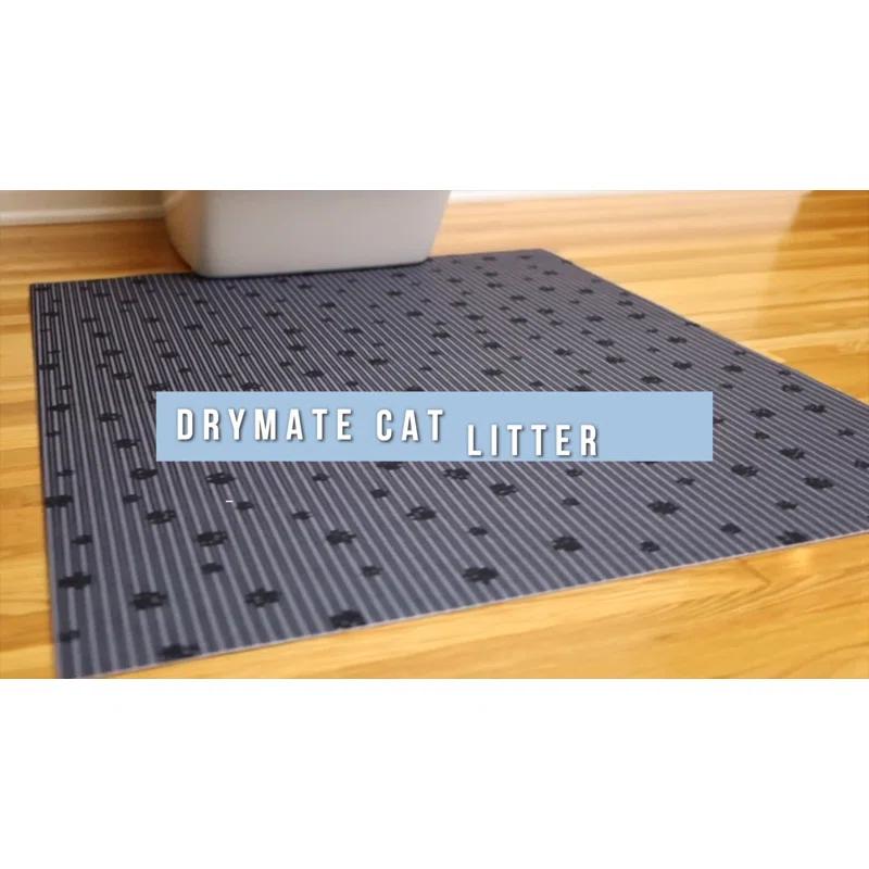 Drymate Cat Litter Mat for Litter Box, Protective & Decorative - Absorbent, Waterproof, Machine Washable