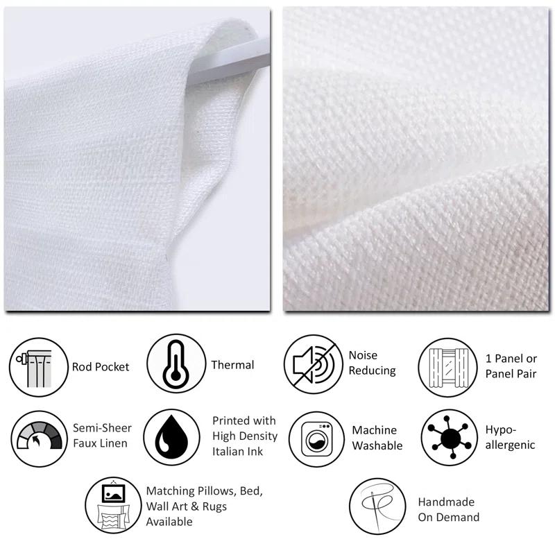 Design Art Botanical Retro Design III - Mid-Century Velvet Curtain - Room darkening - 1 panel | Wayfair