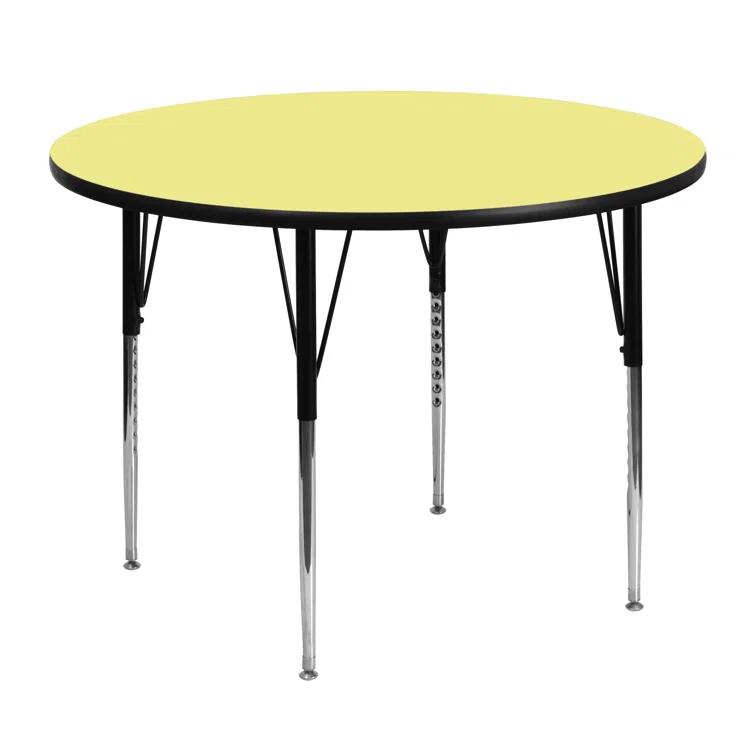 Flash Furniture Goddard 42'' Round Thermal Laminate Activity Table - Adjustable Legs