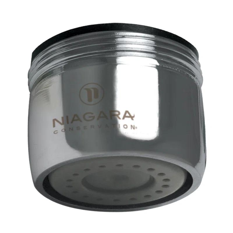 Niagara Conservation N3210N-PC-TU 1-Spray 1 GPM .94-in. Pressure-Compensating Needle-Spray Faucet Aerator Chrome, 6-Pack | Bathroom Sink and Kitchen Sink Aerator for Home Improvement