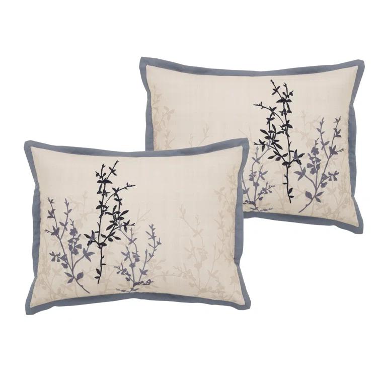 Riverbrook Home Hayden Beige/Blue Polyester 8 Piece Comforter Set