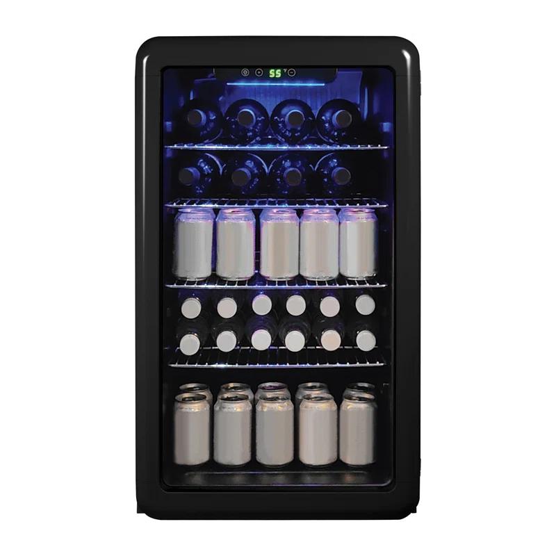 Magic Chef Magic Chef 17.5'' W 20 Cans (12 oz.) 3.4 Cubic Feet Beverage Cooler with Wine Storage and Glass Door