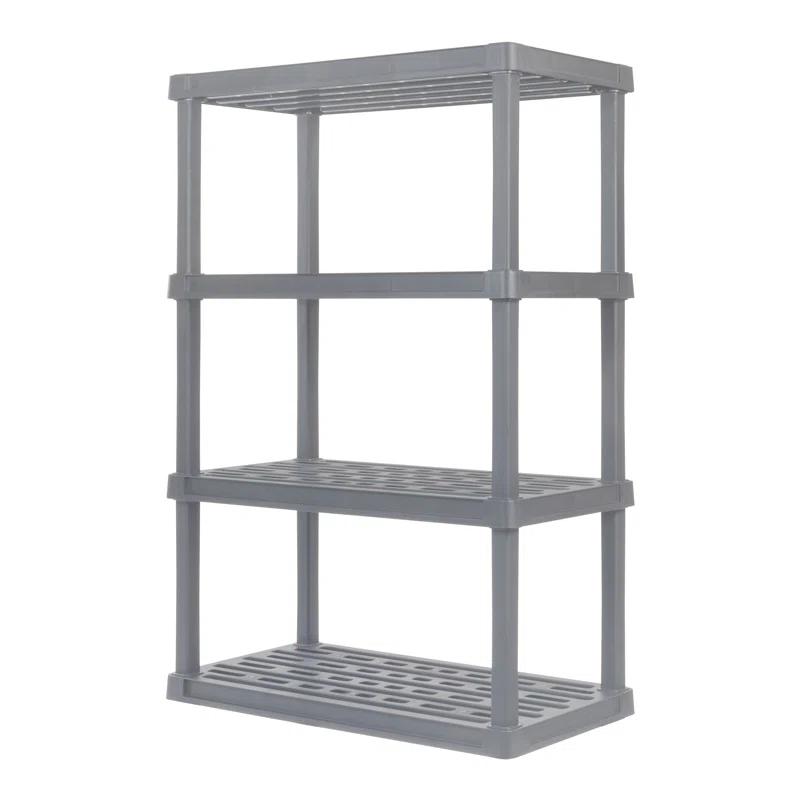 IRIS USA, Inc. 4-Tier Large Plastic Garage Storage Shelving Unit, Gray (18 W x 56 H x 36 D)