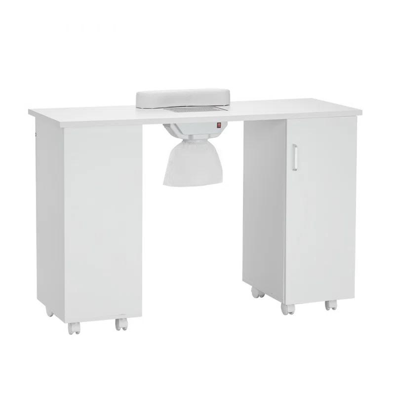 Hokku Designs Manicure Table, Nail Table Station with Electric Dust Collector, Moveable Nail Tech Desk