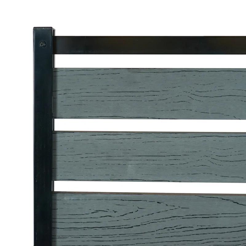 Enclo 48in H x 40in W (2 Panels) No Dig Enclo Vienna Charcoal Color Woodtek Privacy Screen, Outdoor Vinyl Privacy Fence Panel, Privacy Wall for Trash Cans & Air Conditioner Fence, Patio Privacy Screen, EC18018