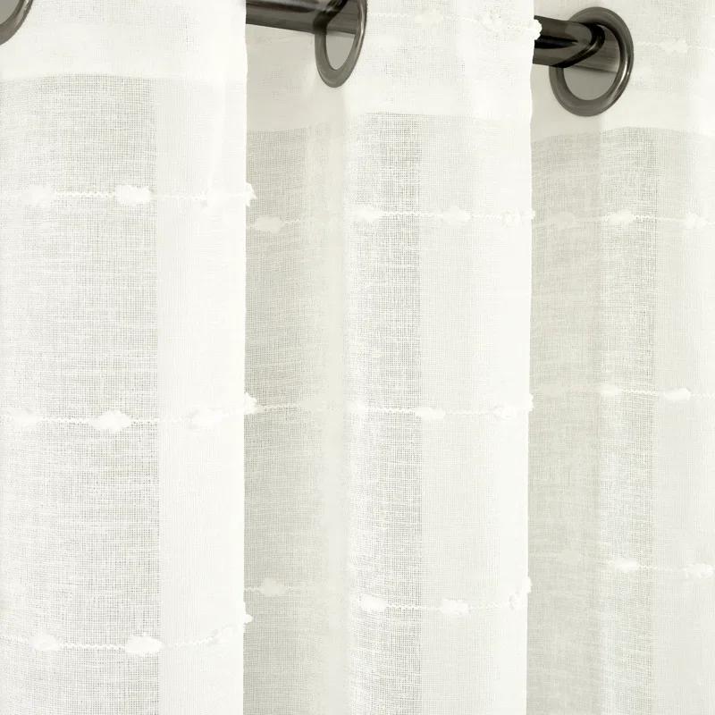 Lush Decor Solid Sheer Grommet Curtain Panels