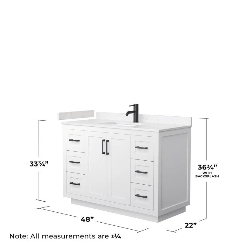 Miranda 48" Freestanding Single Bathroom Vanity with Cultured Marble Top
