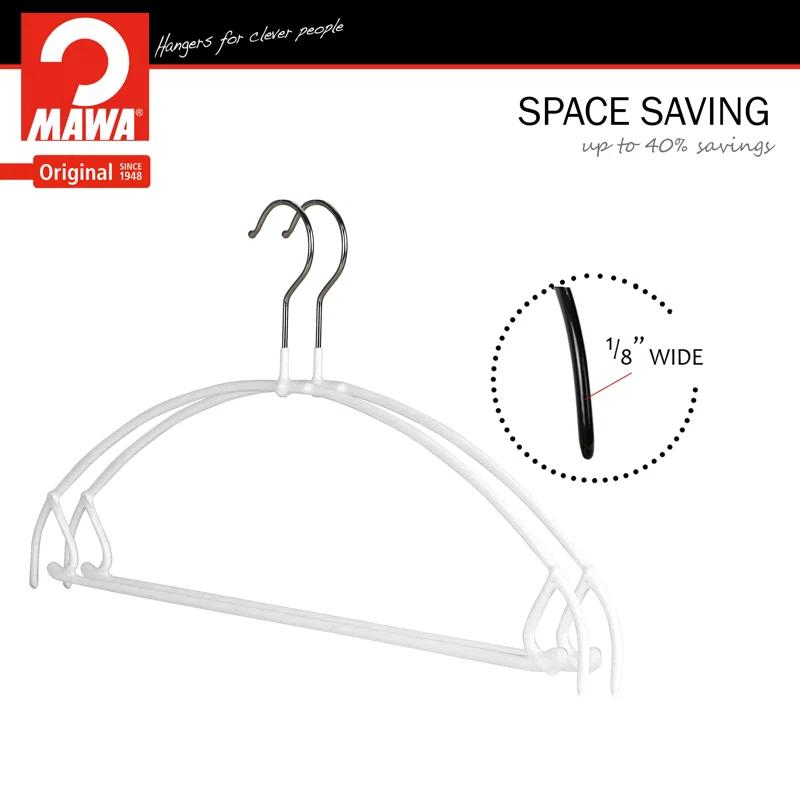 Mawa Metal Non-Slip Standard Hanger for Dress/Shirt/Sweater (Set of 10)
