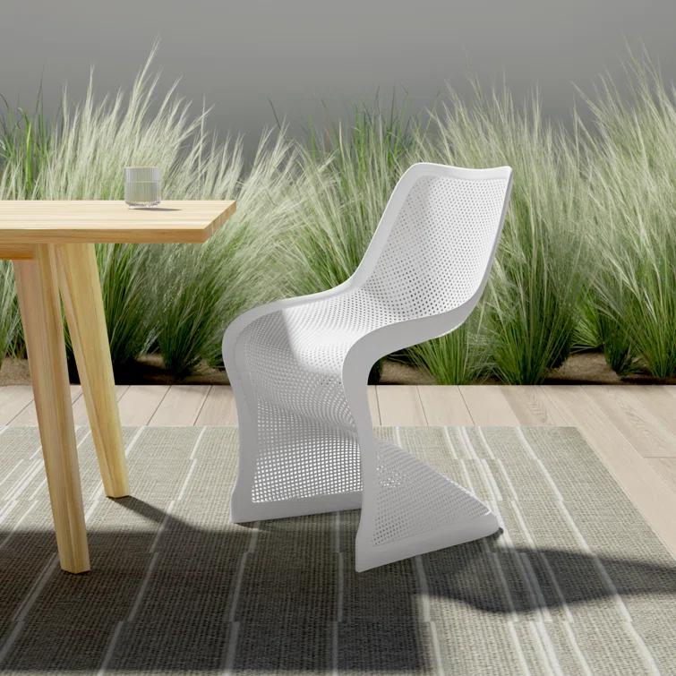 Spector Outdoor Stacking Dining Side Chair (Set of 2)