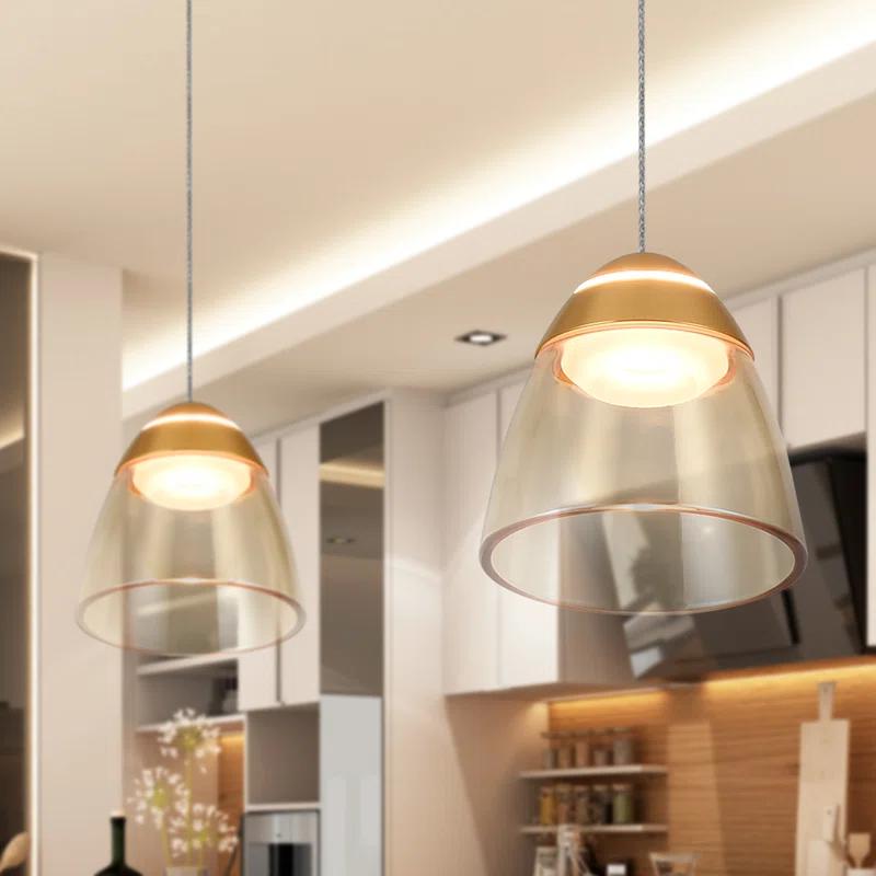 VONN Lighting Roma 5-in 100-277V 1-Light ETL Certified Integrated LED Height Adjustable Pendant Lighting