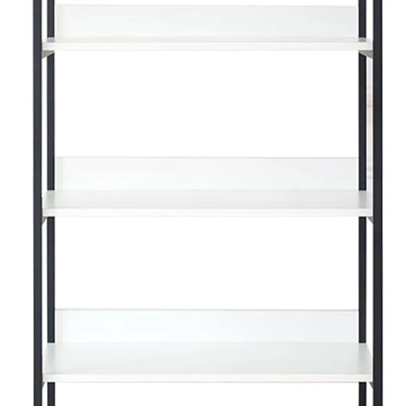 Benjara Cox Tall Modular Closet System, 5 Storage Shelves And Black Metal Frame