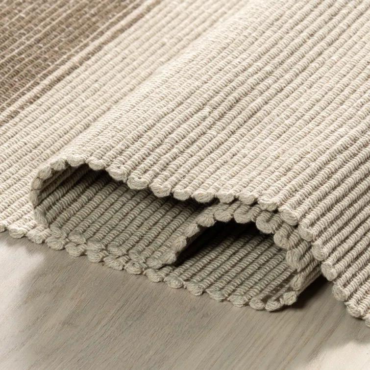 Ebern Designs Hertford Checked Cotton Area Rug