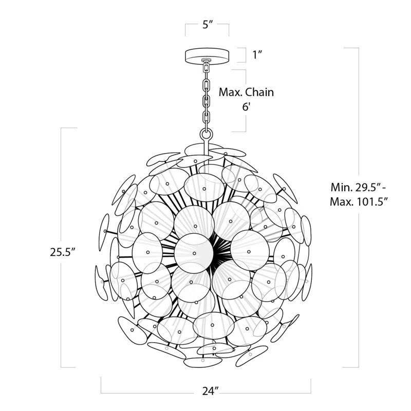 Regina Andrew Poppy 9 - Light Dimmable Sputnik Sphere Chandelier