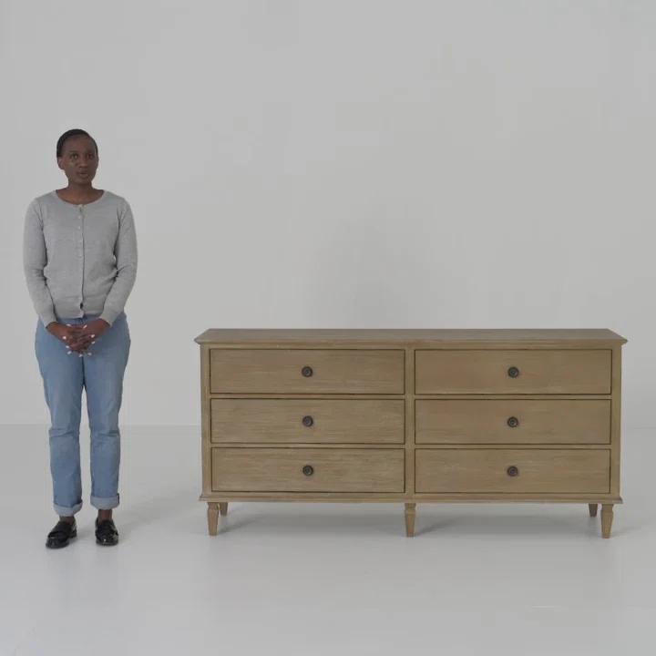 Birch Lane™ Garland 6-Drawer Double Wide Wood Dresser