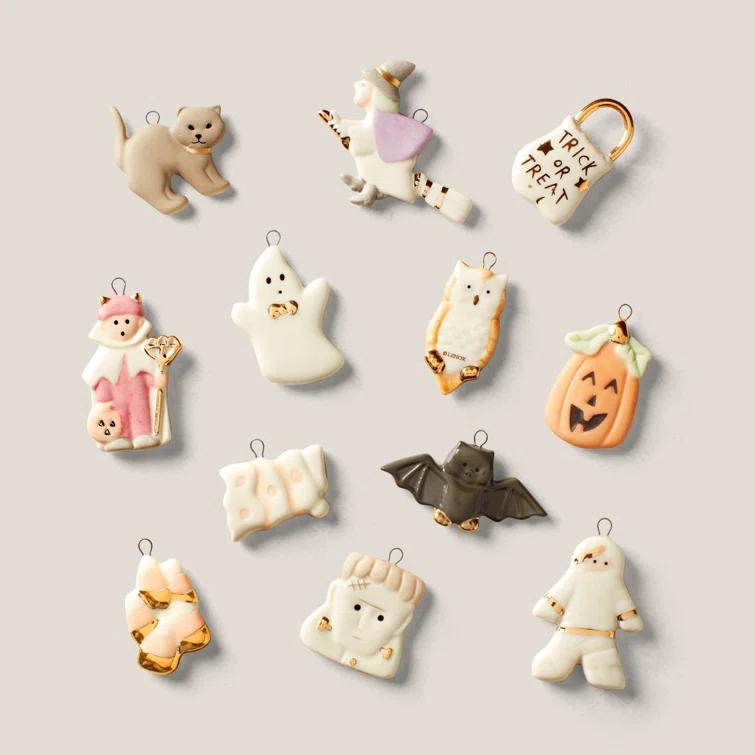 Lenox ORNAMENT TREES 13 Piece Trick or Treat Ornament and Tree Set