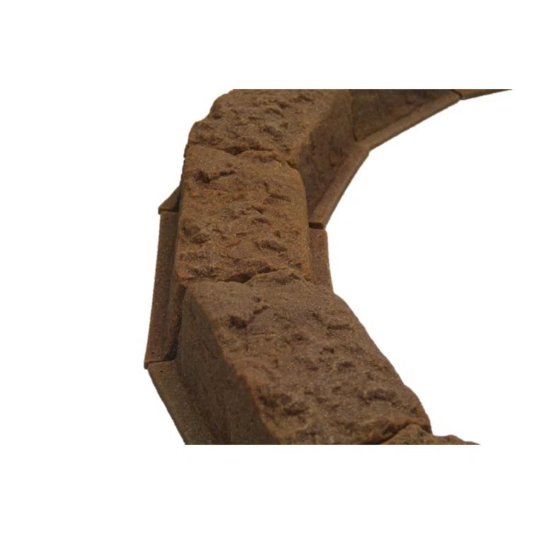 DekoRRa Products 144" L x 5" W x 4" H Lawn Edging Artificial Stone (Set of 16)