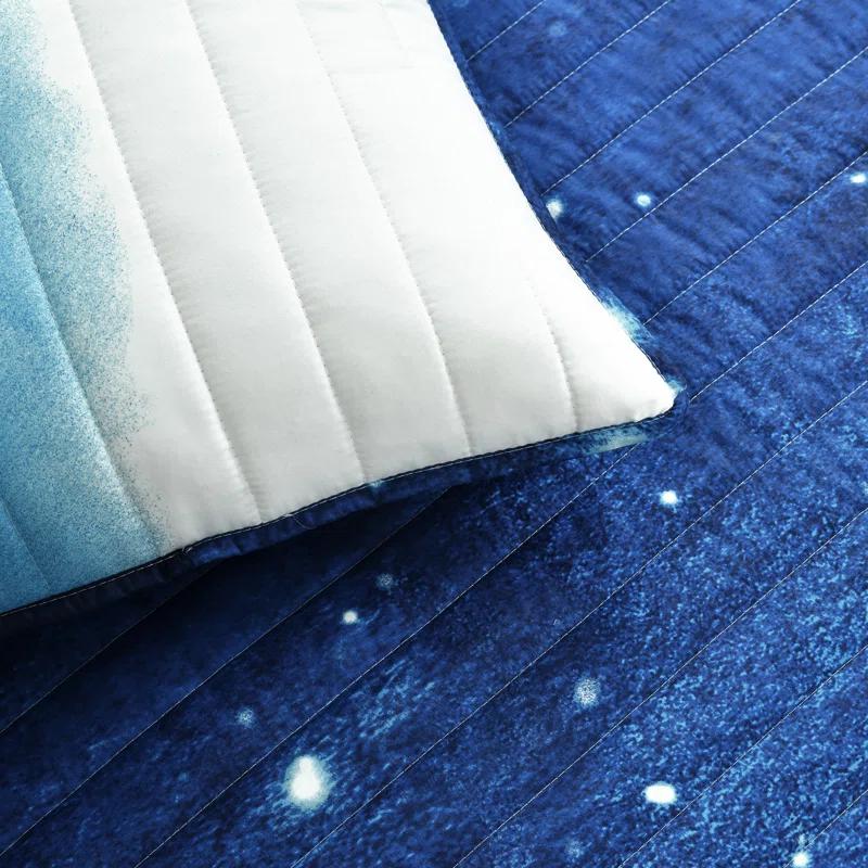 Lush Decor Space Star Reversible Quilt Set