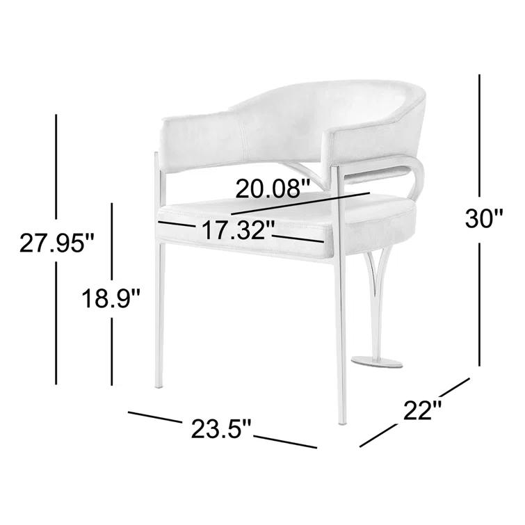 Everly Quinn Kirsi Velvet Dining Chair (Set of 2)