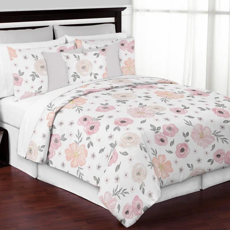 Watercolor Microfiber Comforter Set