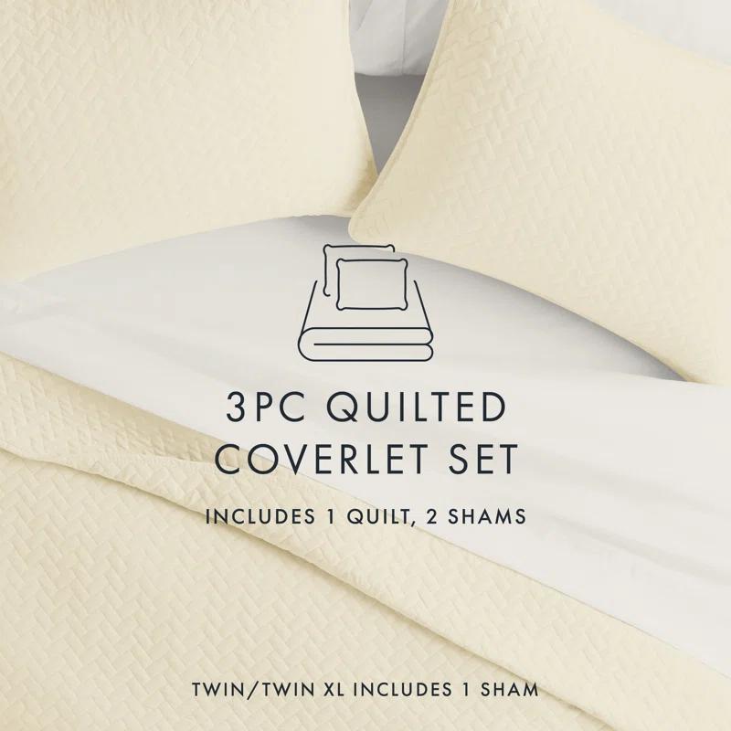 Becky Cameron Antora Microfiber Modern & Contemporary Coverlet / Bedspread Quilt Set