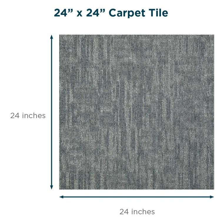Shaw Apollo 24-in x 24-in Multi-Level Loop Adhesive Carpet Tile (48-sq ft)