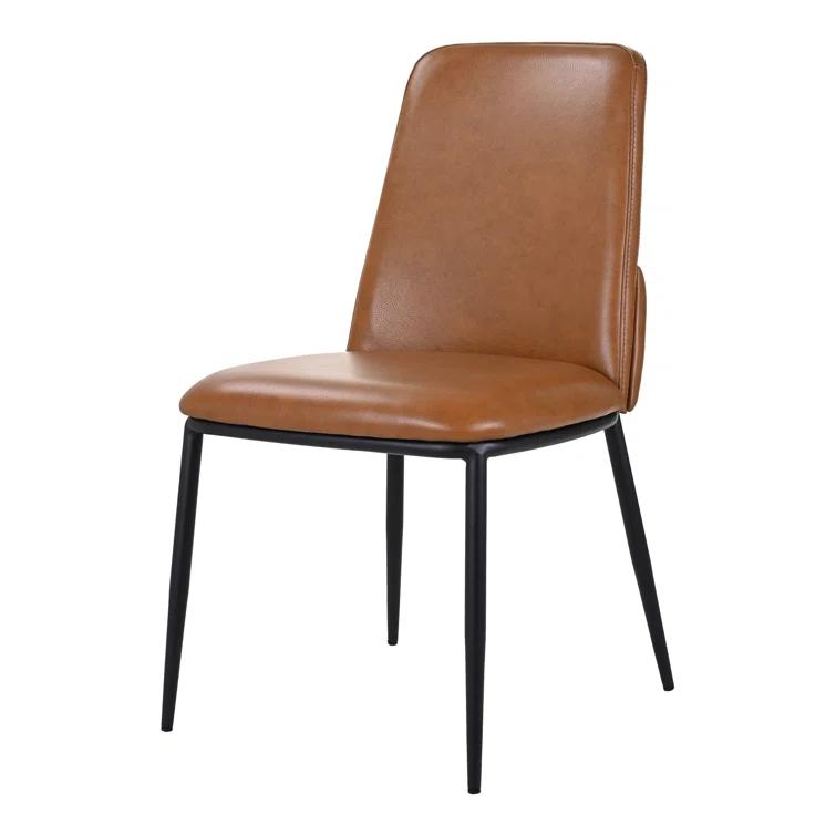 Moe's Home Collection Welles Leather Upholstered Side Chair & Reviews | Perigold