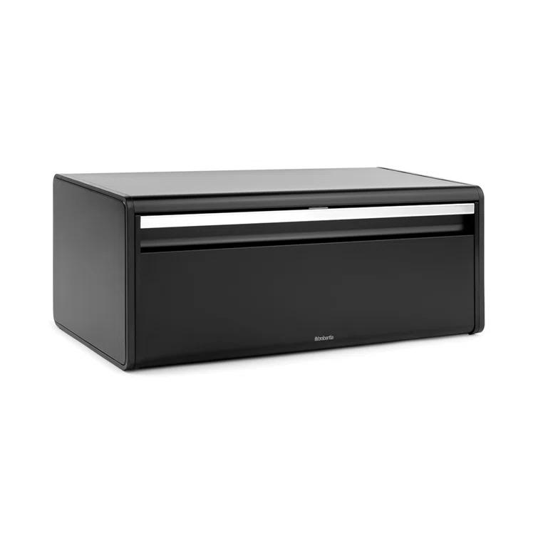 Brabantia Fall Front Bread Box, Matte Steel Fingerprint Proof
