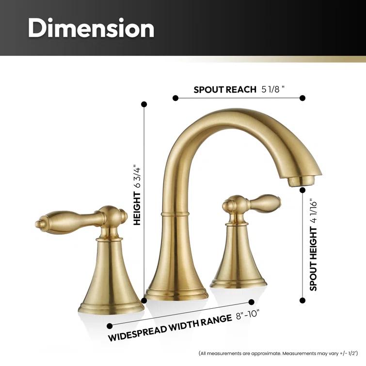 Vinnova Florence Widespread 2-handle Bathroom Faucet 106123-BAF-BG
