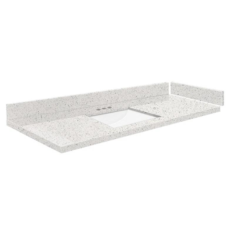 Transolid 49'' Quartz Single Bathroom Vanity Top with Sink
