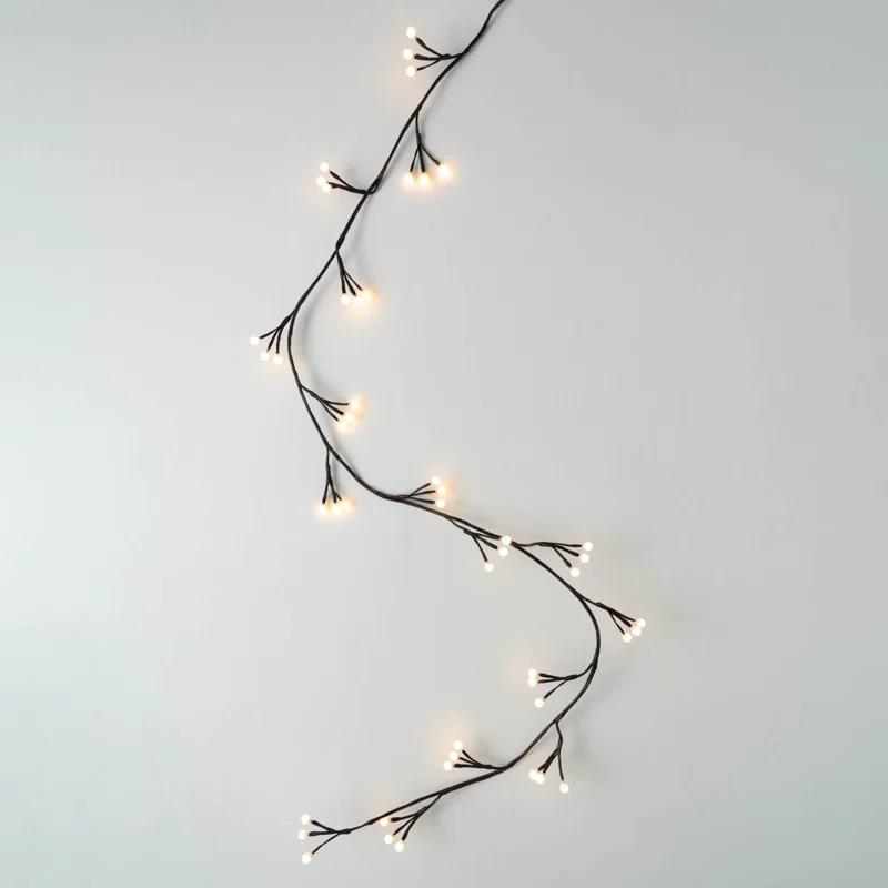 Clover Lane 84" Christmas Cluster Lighted Garland, Brown