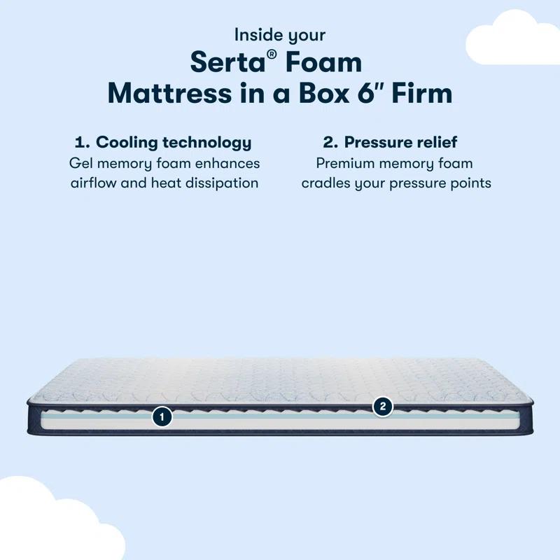 Serta Sleep To Go Firm 6" Mattress in a Box