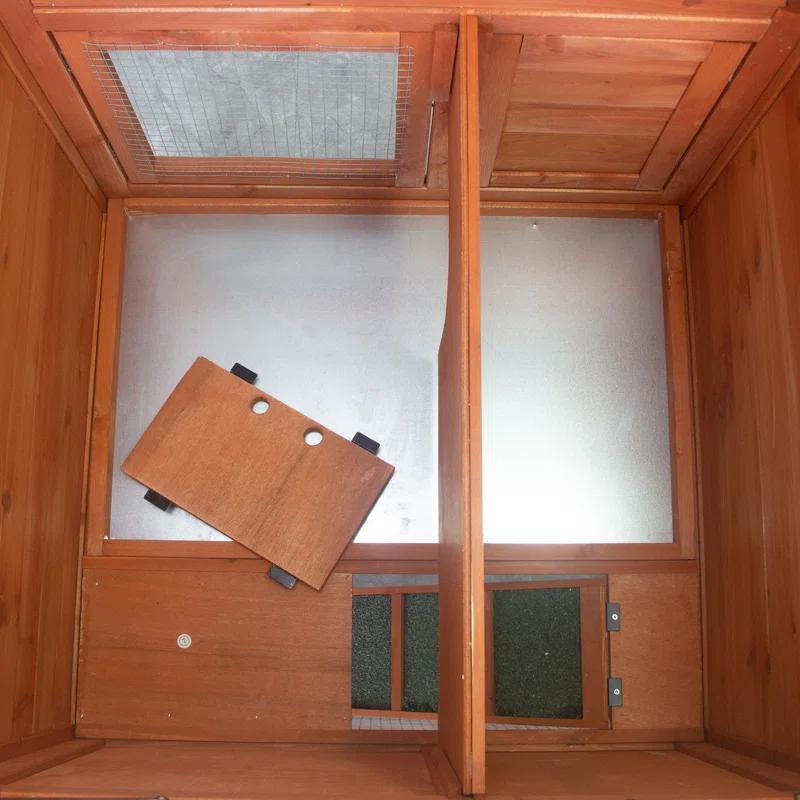 TRIXIE TRIXIE Elevated Single Rabbit Hutch with Large Run, Ramp, Ideal for Rabbits or Guinea Pigs