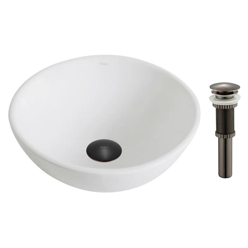 KRAUS Elavo™ Thin Ceramics Vessel Bathroom Sink