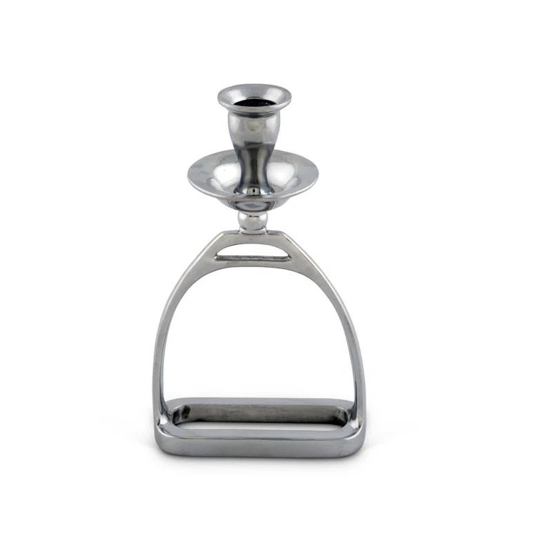Arthur Court Designs Equestrian 8'' H Metal Tabletop Candlestick
