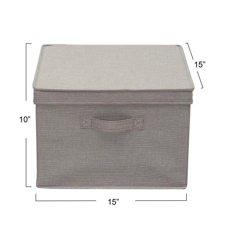Household Essentials Household Essentials Wide Storage Box Fabric Bin (Set of 2)