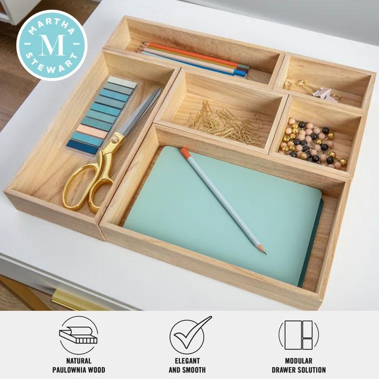 Martha Stewart Thomas Martha Stewart Wooden Office Desktop Organizer