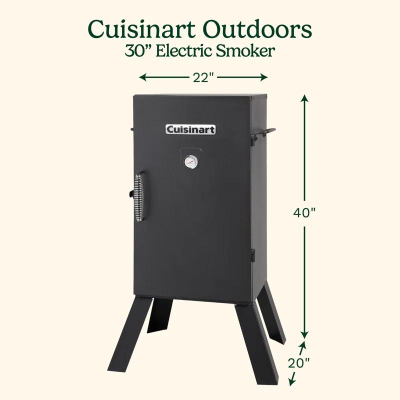 Cuisinart 30-In. Vertical Analog Electric Smoker with 548-Sq.In. Cooking Space in Black
