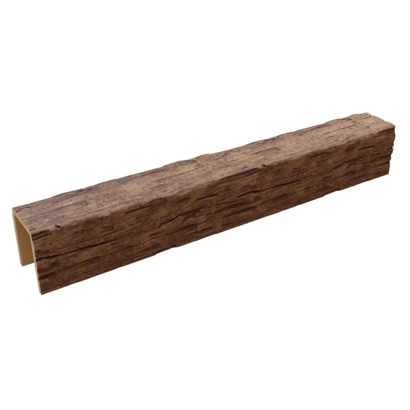 Ekena Millwork Salvaged Timber HeritageTimber Faux Wood 3-Sided Ceiling Beam (U-Beam)