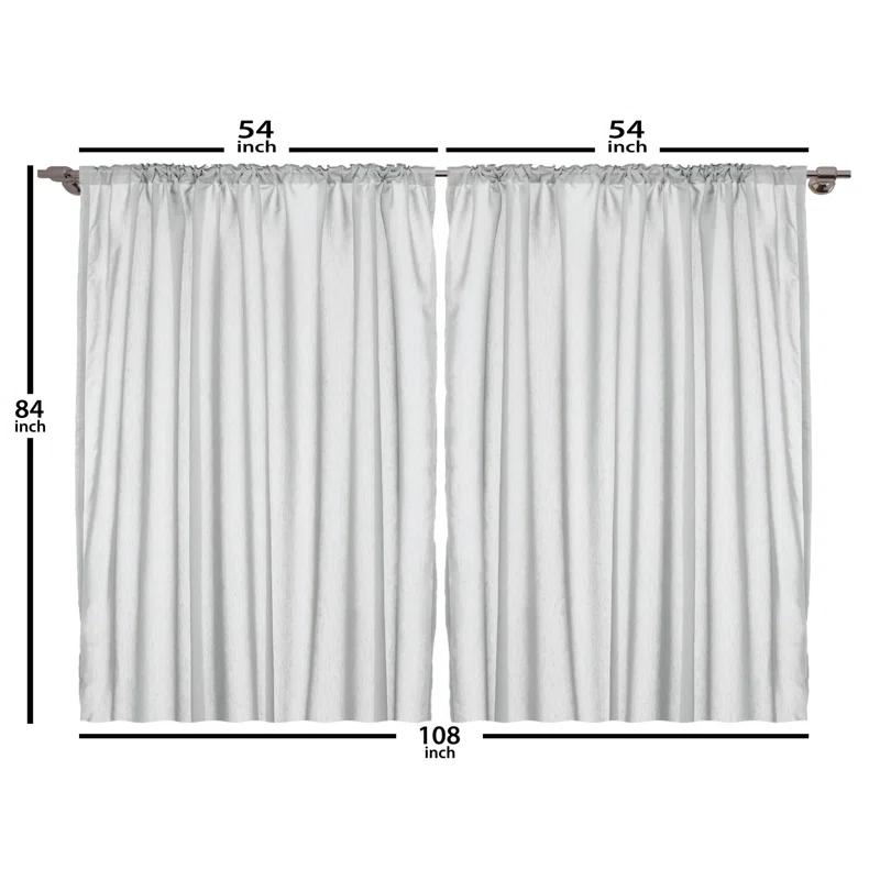 Ambesonne Cat Semi-Sheer Rod Pocket Curtain Panels (Set of 2)