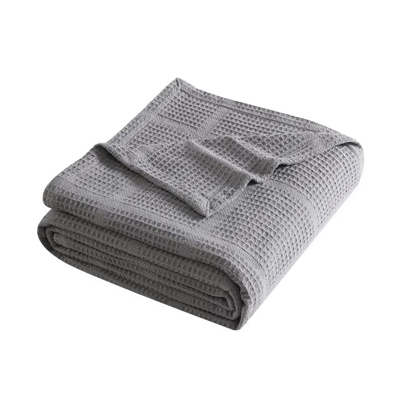 Kenneth Cole Kenneth Cole Waffle Grid Solid Cotton Blanket