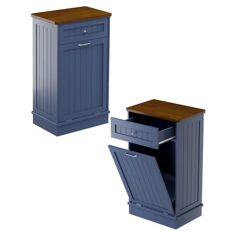 Aeloxis Havant Tilt Out Trash Cabinet 10 Gallon Wooden Free Standing (Not include trash can)