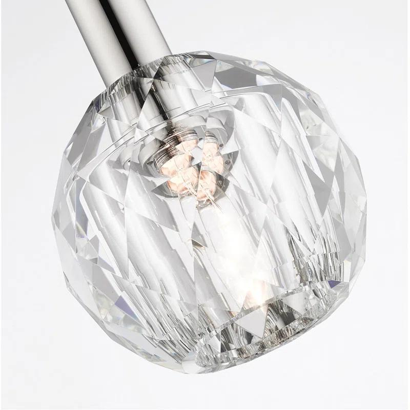 Lighting Lumens 1 - Light Single Globe Pendant with Crystal Accents | Wayfair