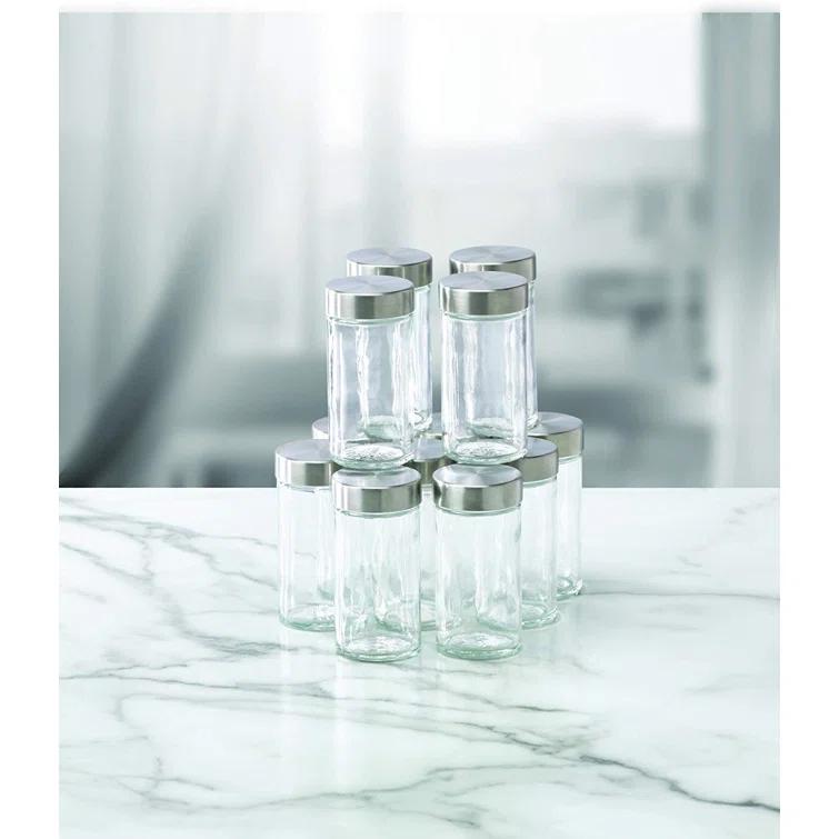 Kamenstein Kamenstein Empty Jars With Silver Cap, 3-Ounce (Set of 12)